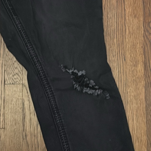 SEVEN 7 Jeans Black Distressed Slim Straight Size 12 - Picture 6 of 12